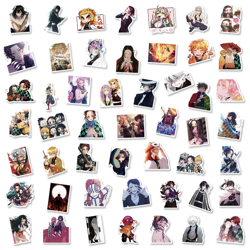 Demon Slayer Blade Japanese anime graffiti sticker personality suitcase skateboard notebook stationery box sticker