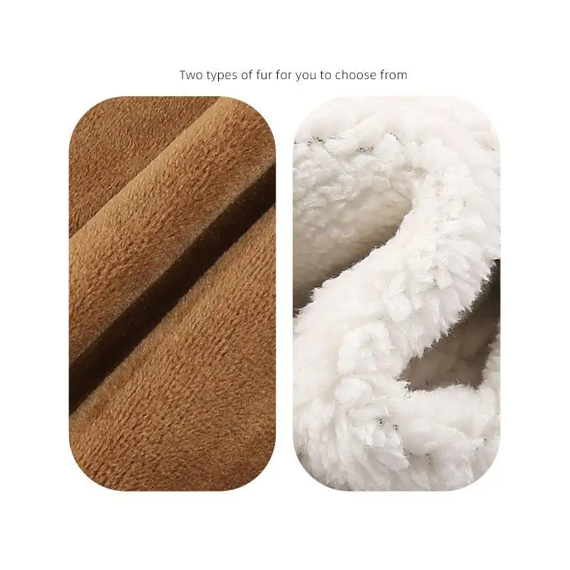 Autumn and winter cashmere wrapped double thickened knee warm zipper leg warmers