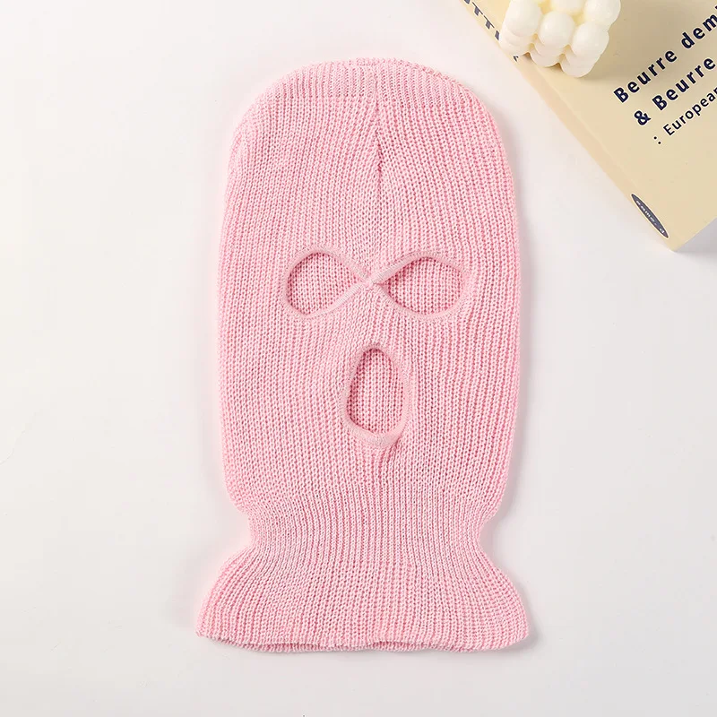 Fashion Custom 3 Hole Women Men 100% Acrylic Cheap Winter Cap Full Face Cover Ski Mask Knitted Hat