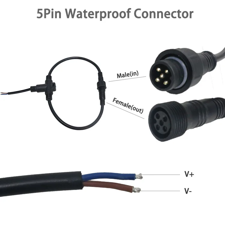 3 pin/4 pin /5 T-тип разъем для светодиодного пиксельного света
