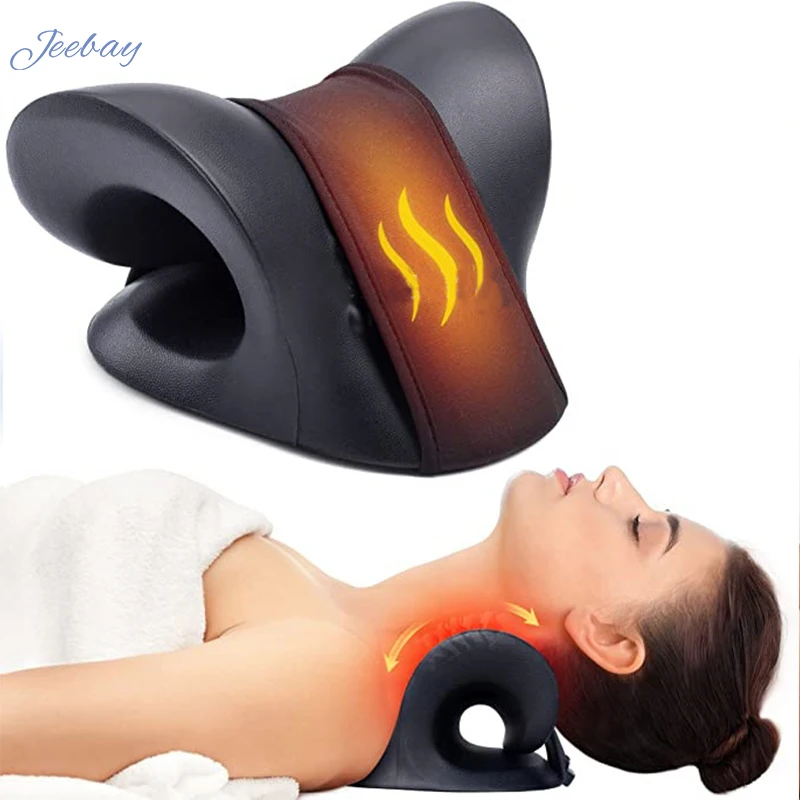 Heated Cervical Traction Device Pillow With Graphene Heating Pad Neck Stretcher With Heat Neck And Shoulder Relaxer