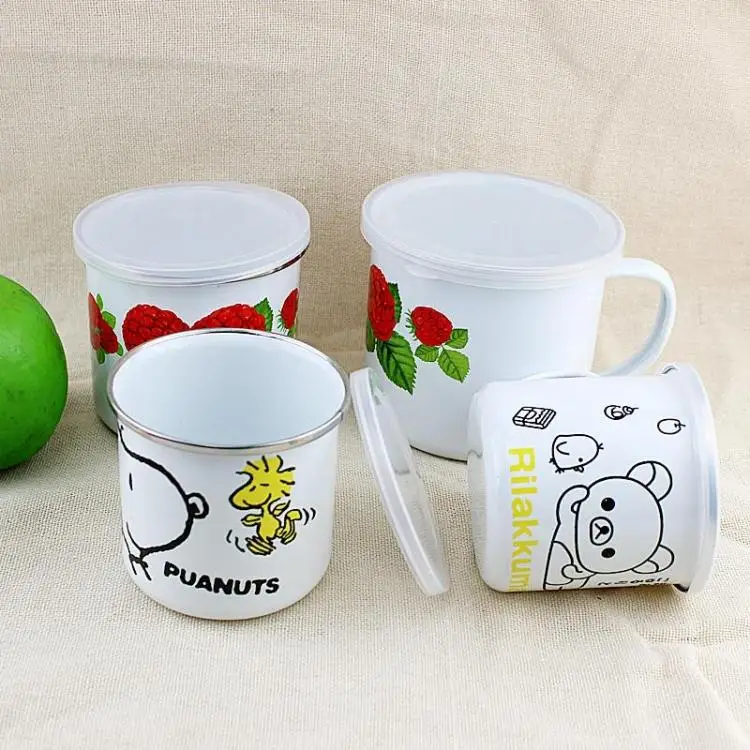 [New Products Listed] Enamel Dining Bowl Printable LOGO Fast Food Cup Neat