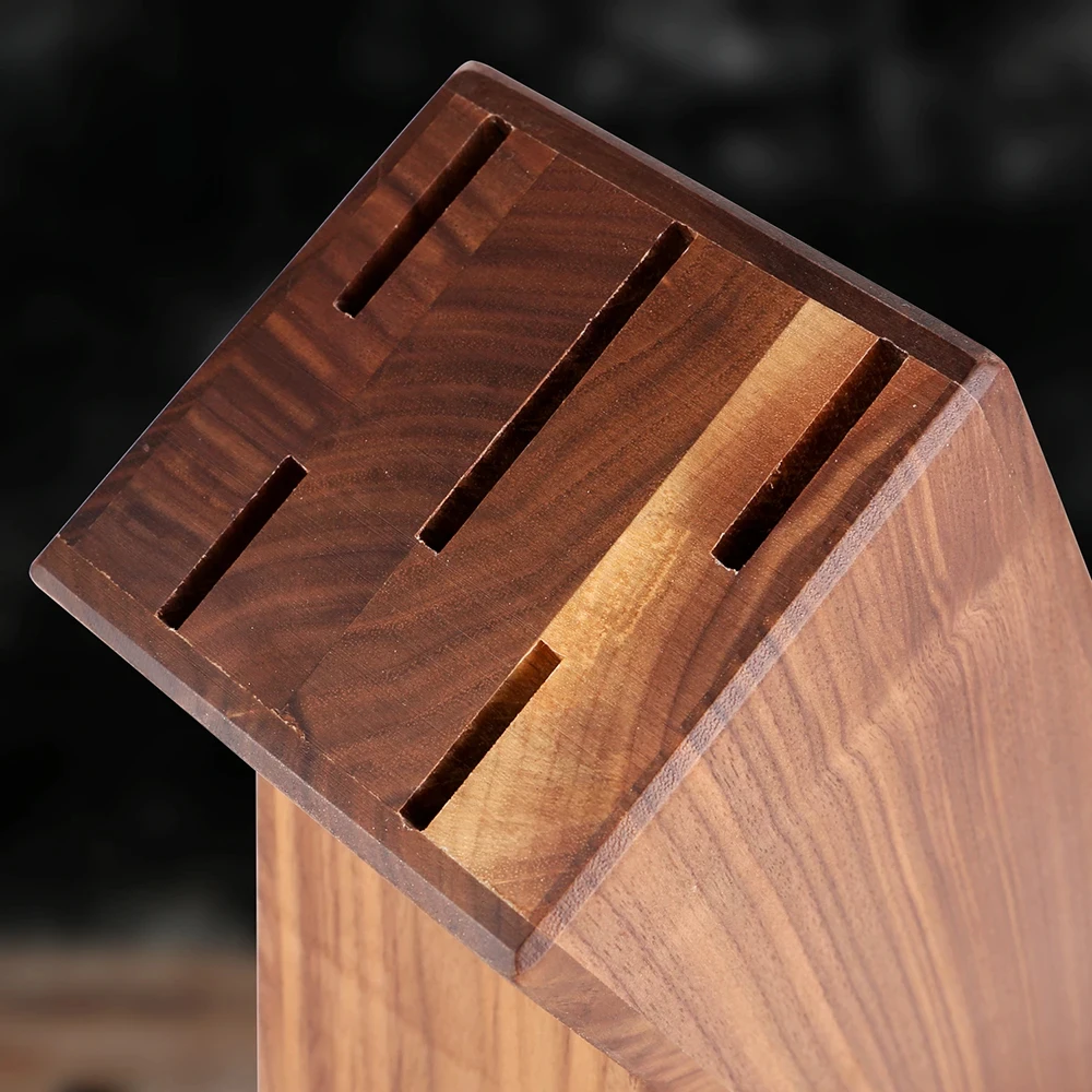 XITUO Slot Universal Knife Block Solid Wood Countertop Holder and Organizer for Easy Kitchen Knife Storage Factory direct sales