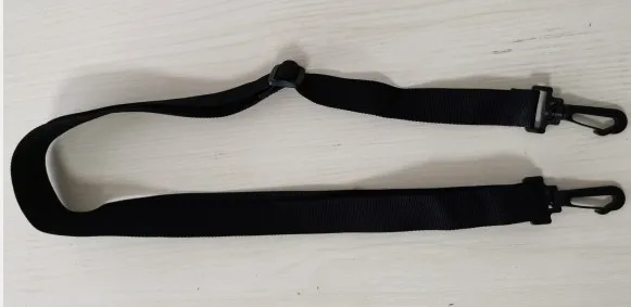 High quality pure black wide shoulder bag shoulder strap