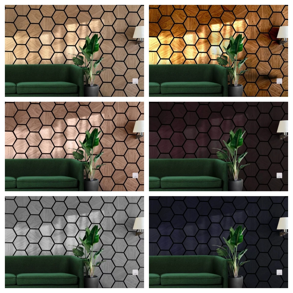 Interior Home Decoration MDF slat Wood Veneer Hexagon Wood Acoustic Wall Panels hexagonal akupanel wood slat acoustic panel