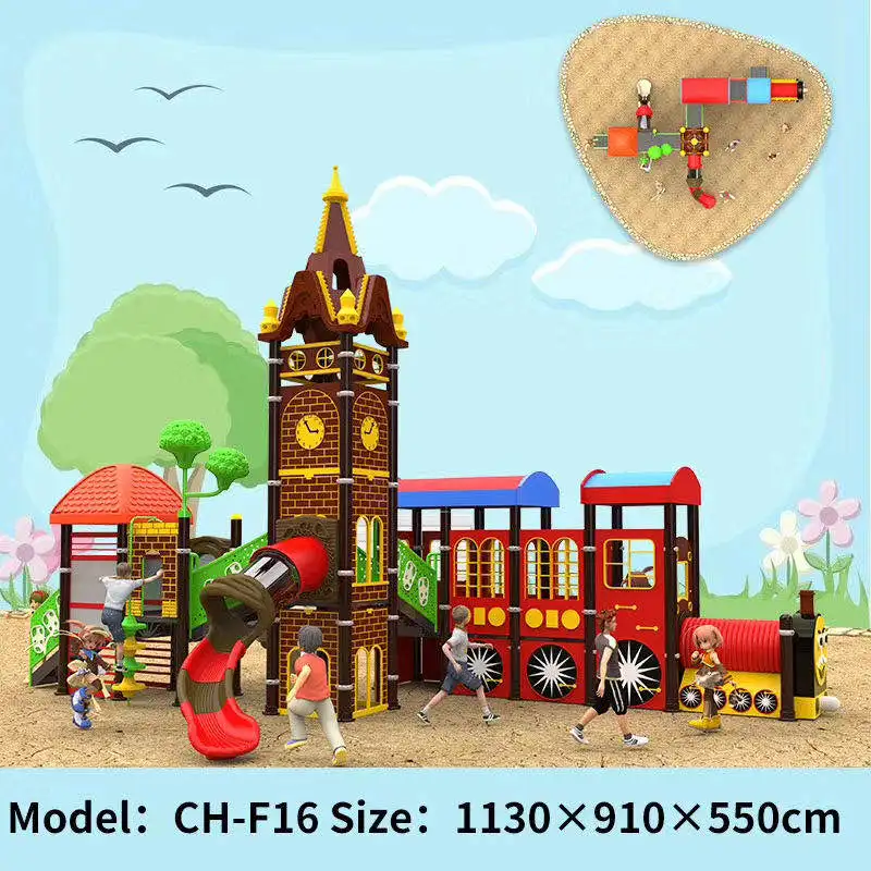 Cheap Price Outdoor Plastic Kids Playground Equipment With Slide For Sale