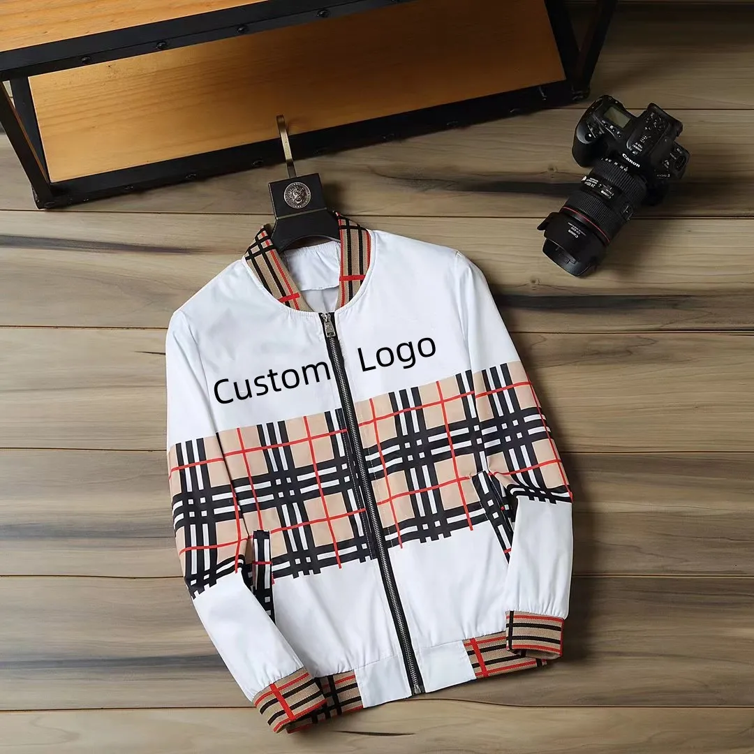 Burb Casual Work Jacket Men erry Fashion Plaid Patchwork Jacket Waterproof outdoor lightweight jacket