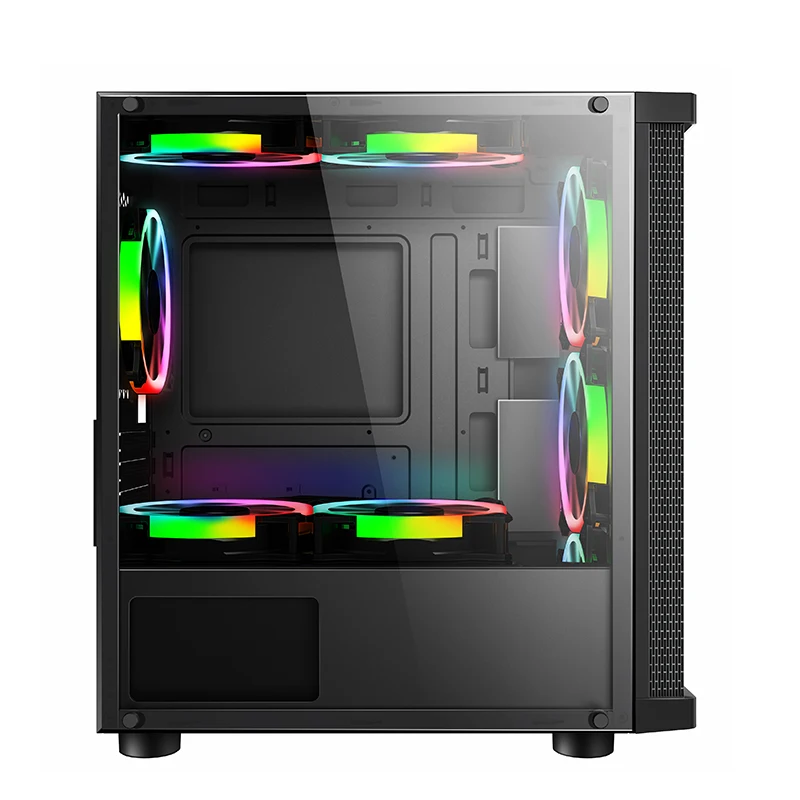 Gaming Desktop Game Console DIY Chassis Full Glass ATX Version Computer Case