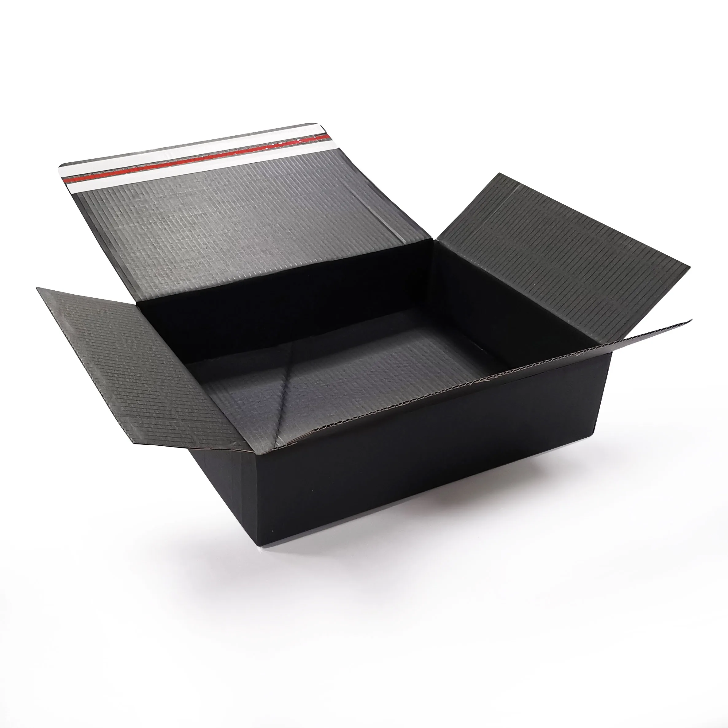 Corrugated boxes with custom logo printed durable reasonable price black Autolock paper box for Gift Electric Product Packaging