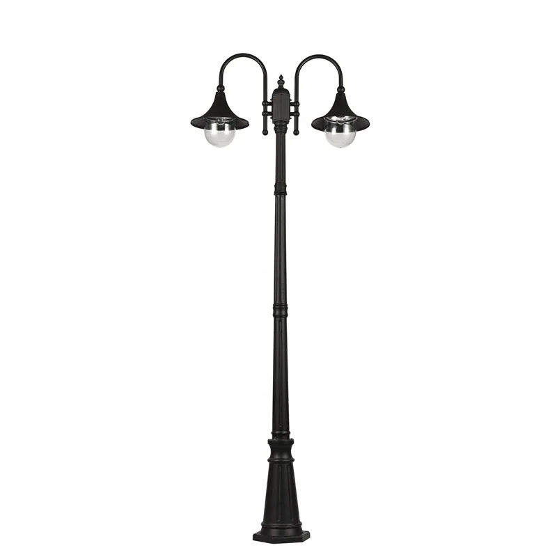 Garden Light Black color Aluminum yard pole E27 Garden Light