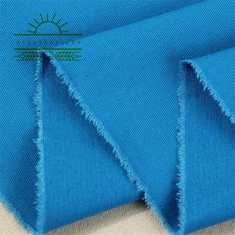 RIGU Textiles cvc t/c 21*21 128*60 navy blue poly cotton twill fabric for school uniform