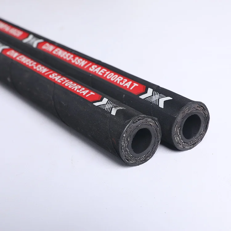 Steel Wire Rubber Covered Hydraulic Hose High Pressure