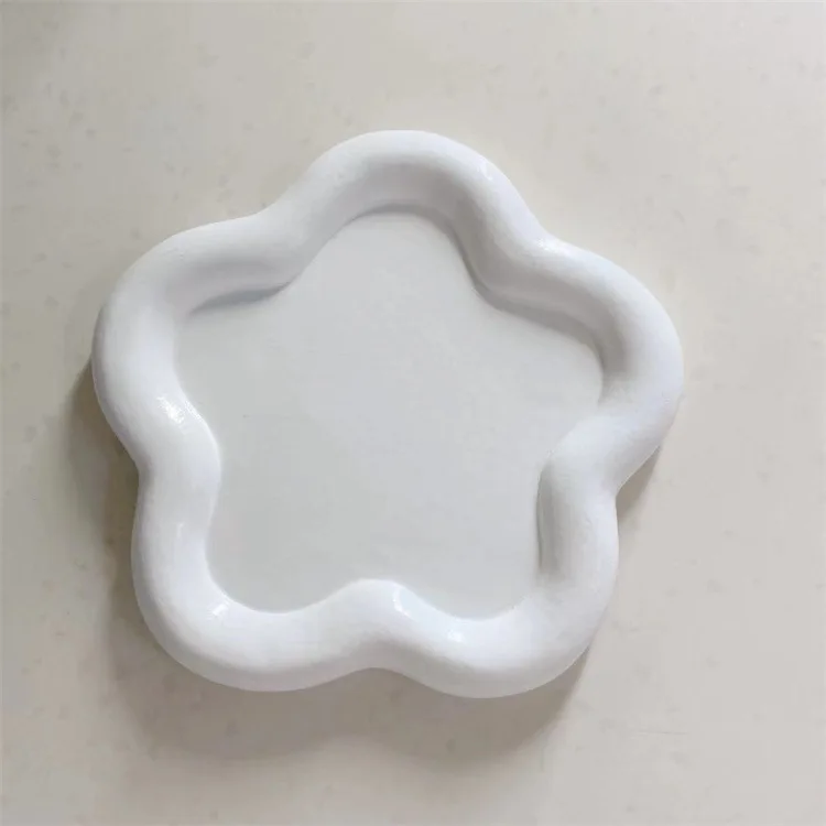 SYL  ins irregular creative resin plate earrings necklace jewelry display trinket tray photo props ornaments resin ring dish