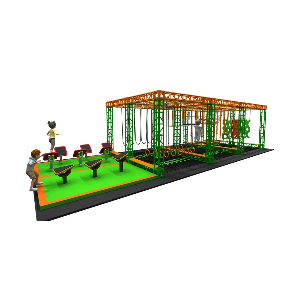 Adventure Equipment Customized Indoor Game Air Roller Coaster Zip Line For Amusement Park