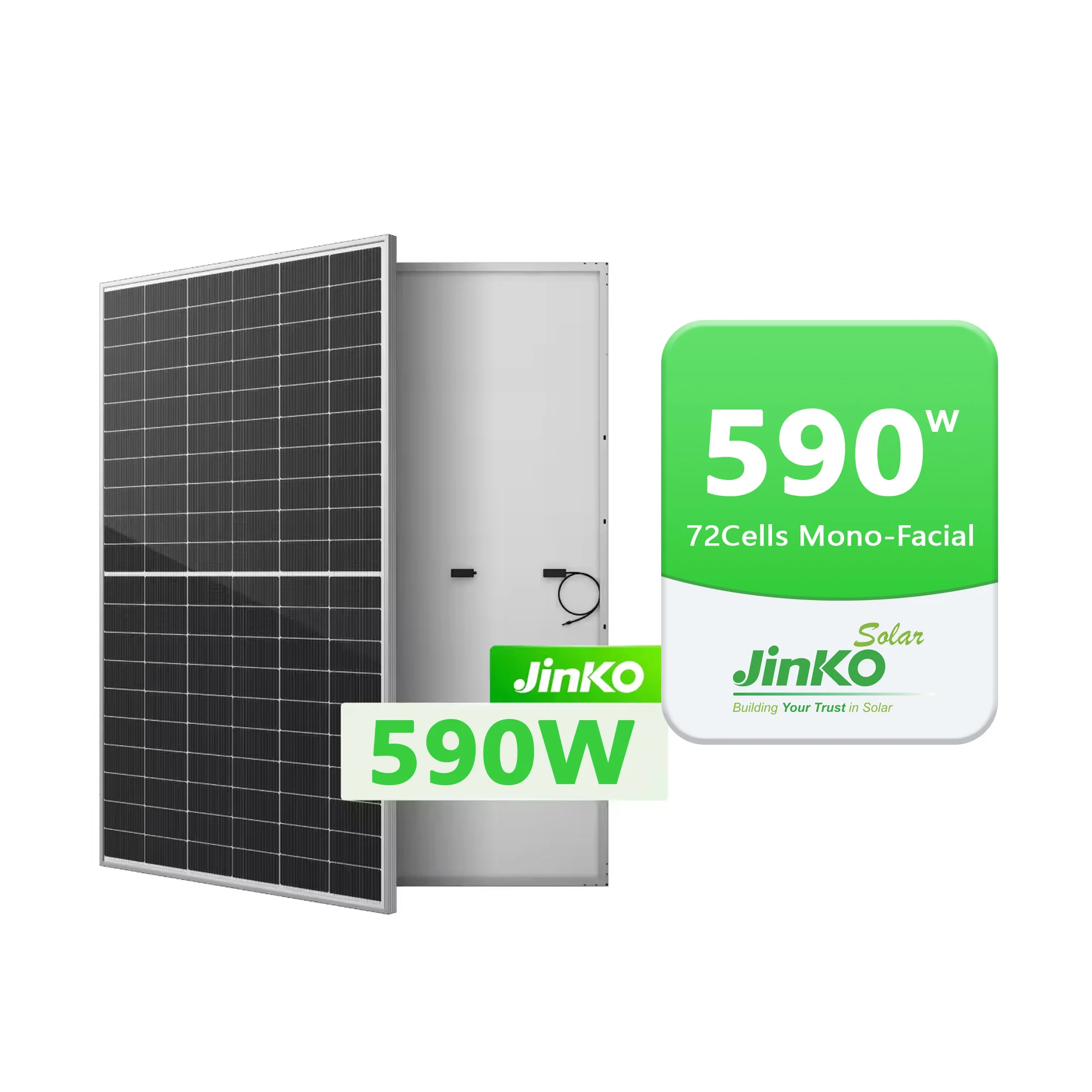 JINKO Tiger Neo 590W 72HL4-(V) монолицевая солнечная панель с возможностью упаковки и проверки на заводе