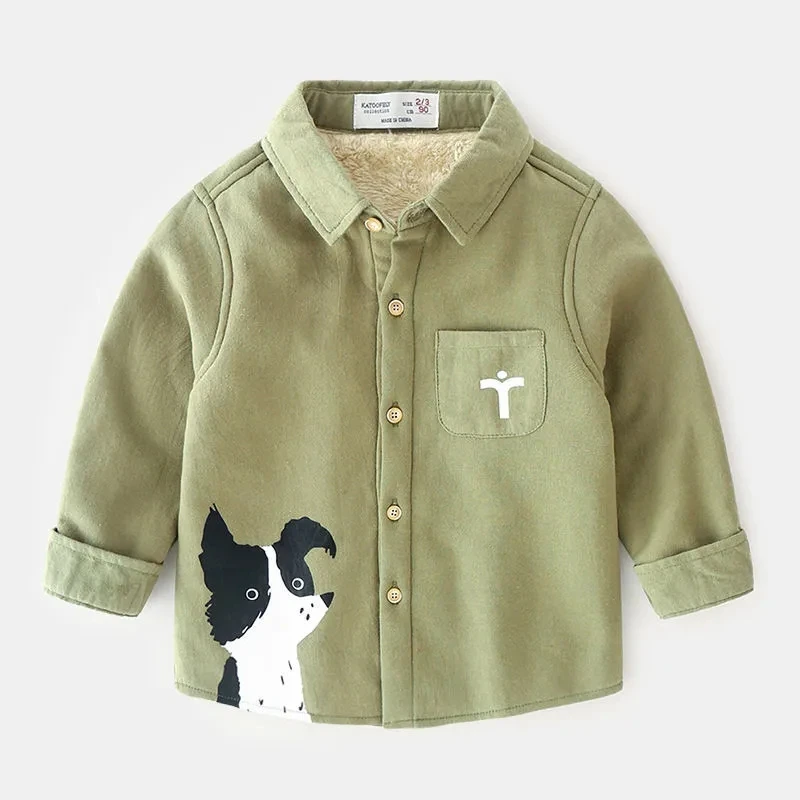
2021 new style long sleeve cartoon boy kids shirts 