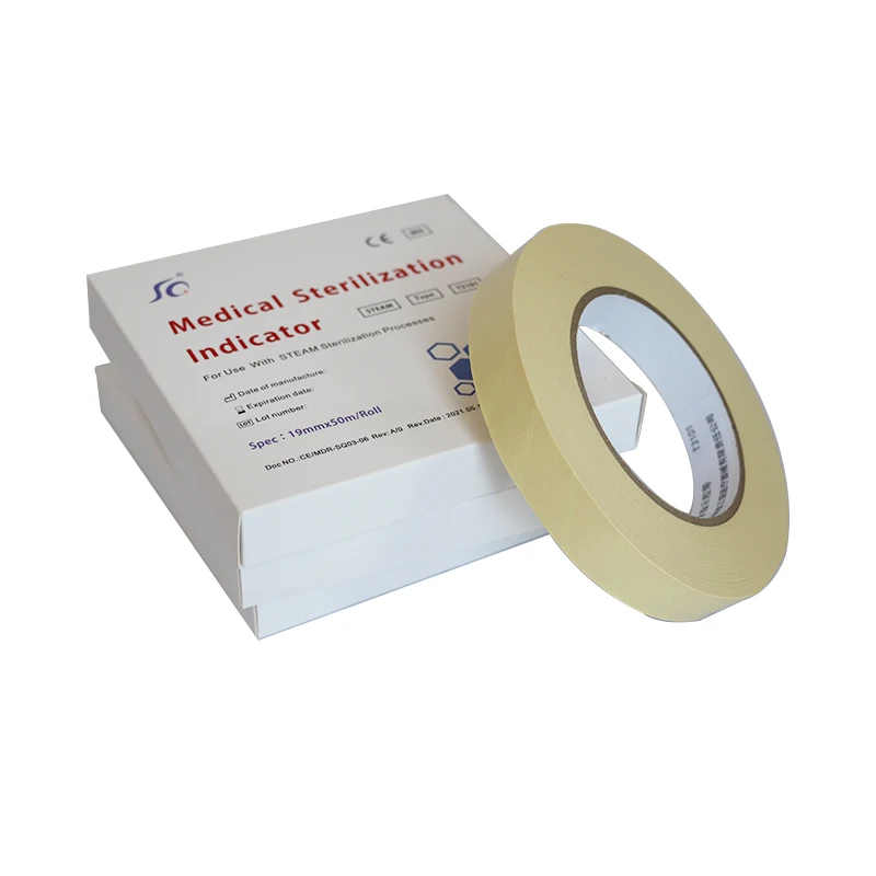 sterilization indicator tapes eto/h2o2 plasma/steam autoclave sterilizer package tape discoloration chemical indication tape