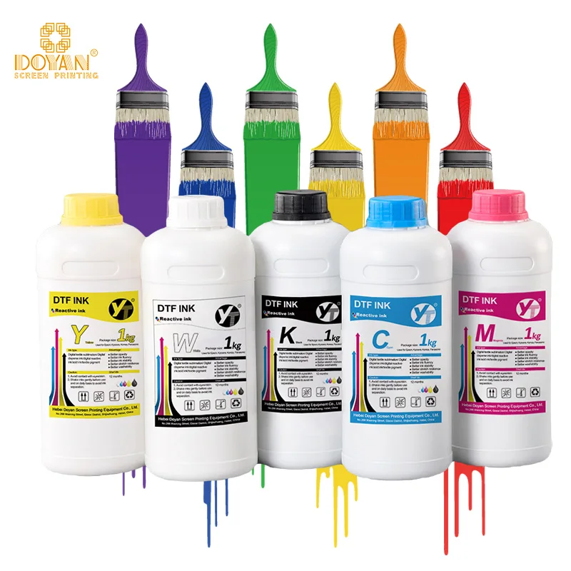 High quality 1000ml DTF white ink DTF pigment ink for Epson L1800 I3200 XP600 4720 print head