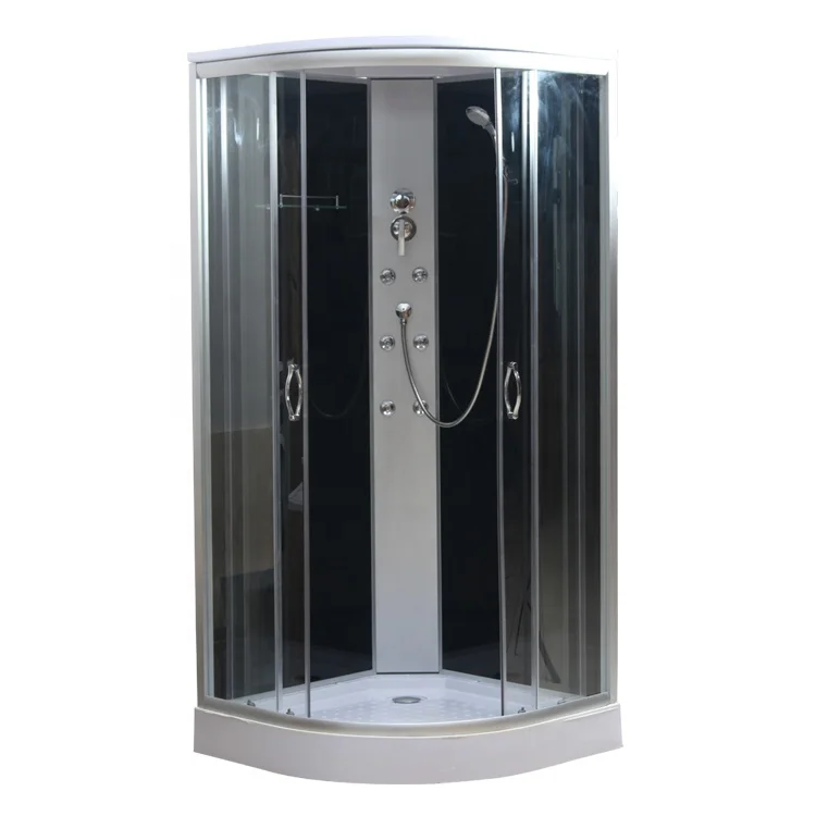 Romanian popular bathroom shower cubicle tempered glass shower cabin for small toilet