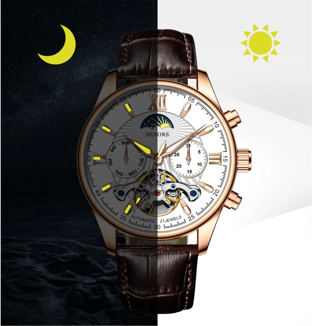 Wholesale Price sports Business Mens Luxury Automatic Skeleton Mechanical Watches Wristwatches