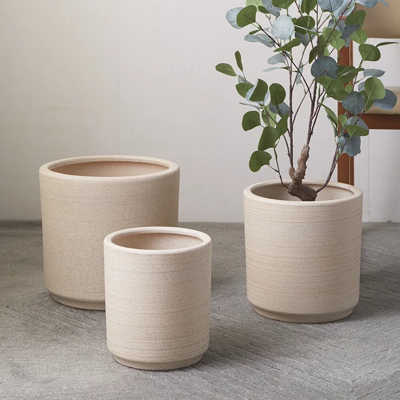 60cm Modern garden ceramic white pot natural seed flower pots large indoor ceramic planter