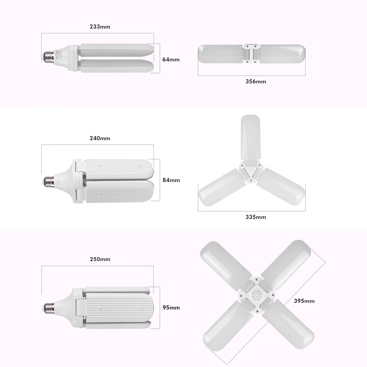 J&C Plant Light Bulb Two Head Grow Light Full Spectrum LED Greenhouse Plant Lights Vegetable Houseplant