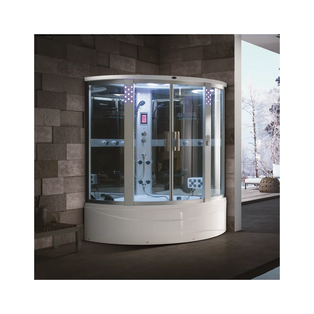 hotaqi Luxury Steam sauna room with Spa functiondesign for hotel, villa and family