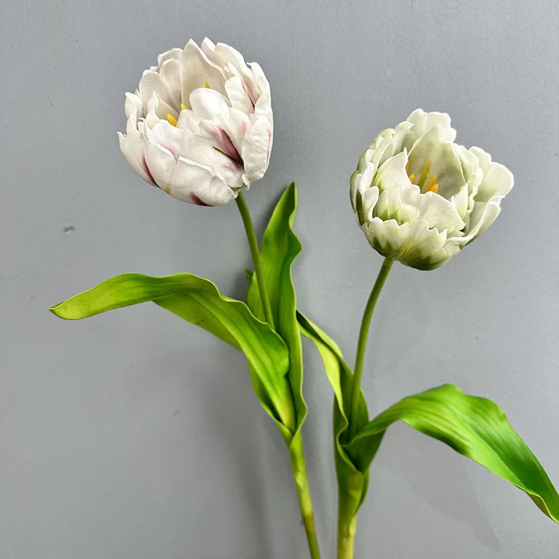 KEWEI T572 High Quality Artificial Large Tulip Flower Real Touch Single Head Parrot Tulip Wedding Event Decor
