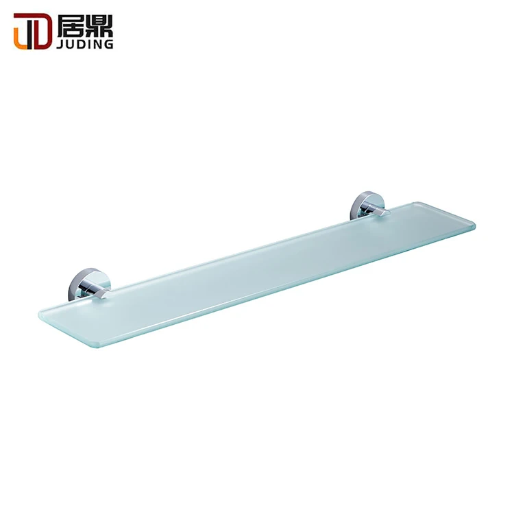 Modern Bathroom Accessories Wall Chrome Glass Shelf