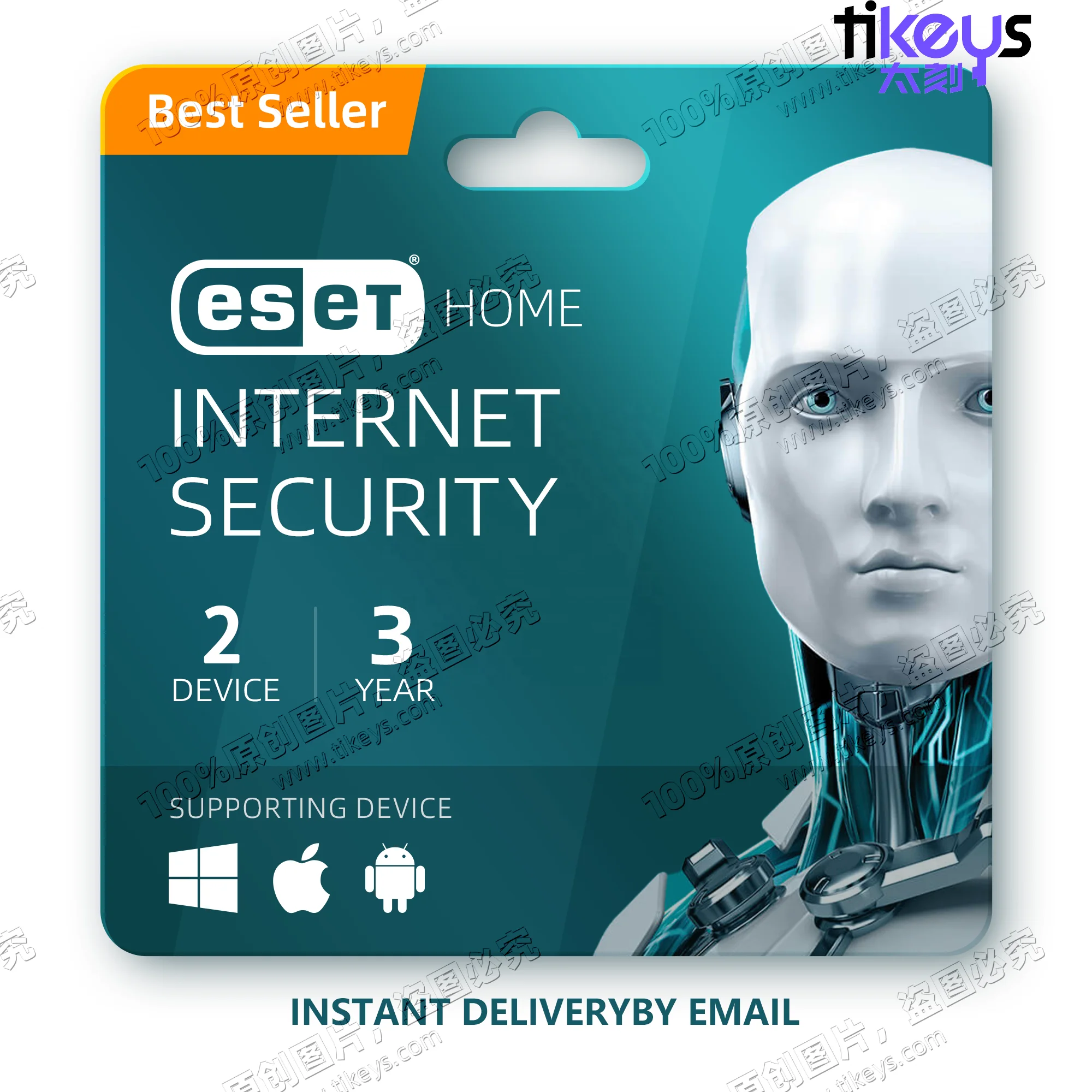 24/7 Online Genuine License ESET Internet Security Key 2 Device 3 Year Privacy Protection Antivirus Software Nod32 AntiVirus
