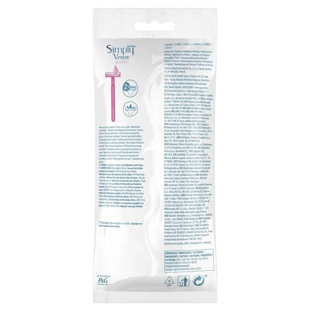 
SIMPLY VENUS BASIC 2 BLADES 5 PCS 