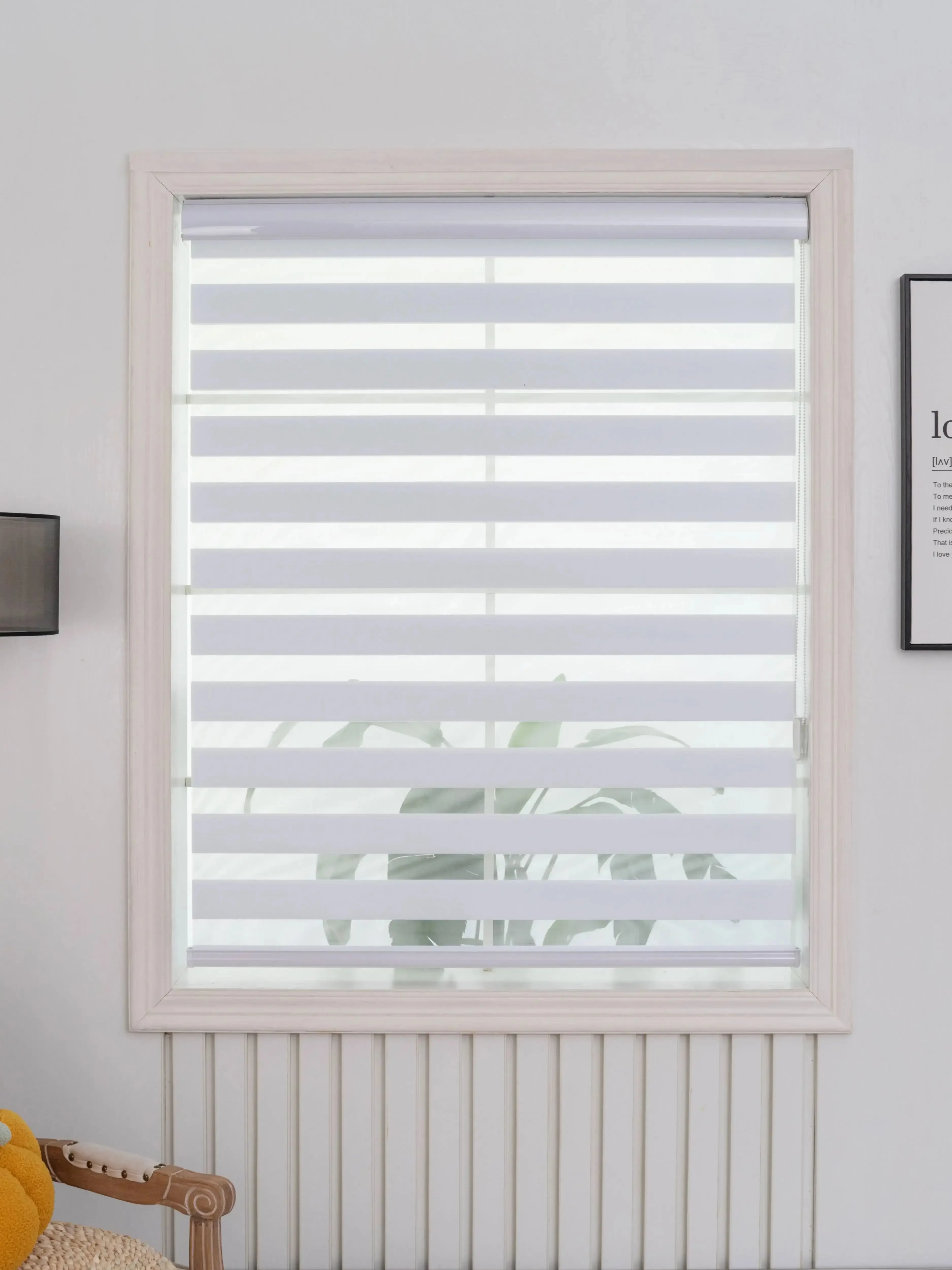 Smart Zebra Blinds For Window High Quality Wholesale Customize Size Motorized Day and Night Roller Blinds for Living Room