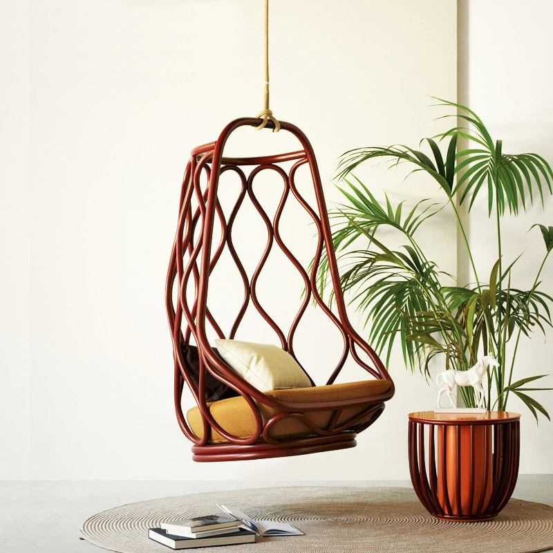 Outdoor hanging chair swing indoor home bedroom cradle chair hammock net red hanging chair balcony bird nest hanging wicker