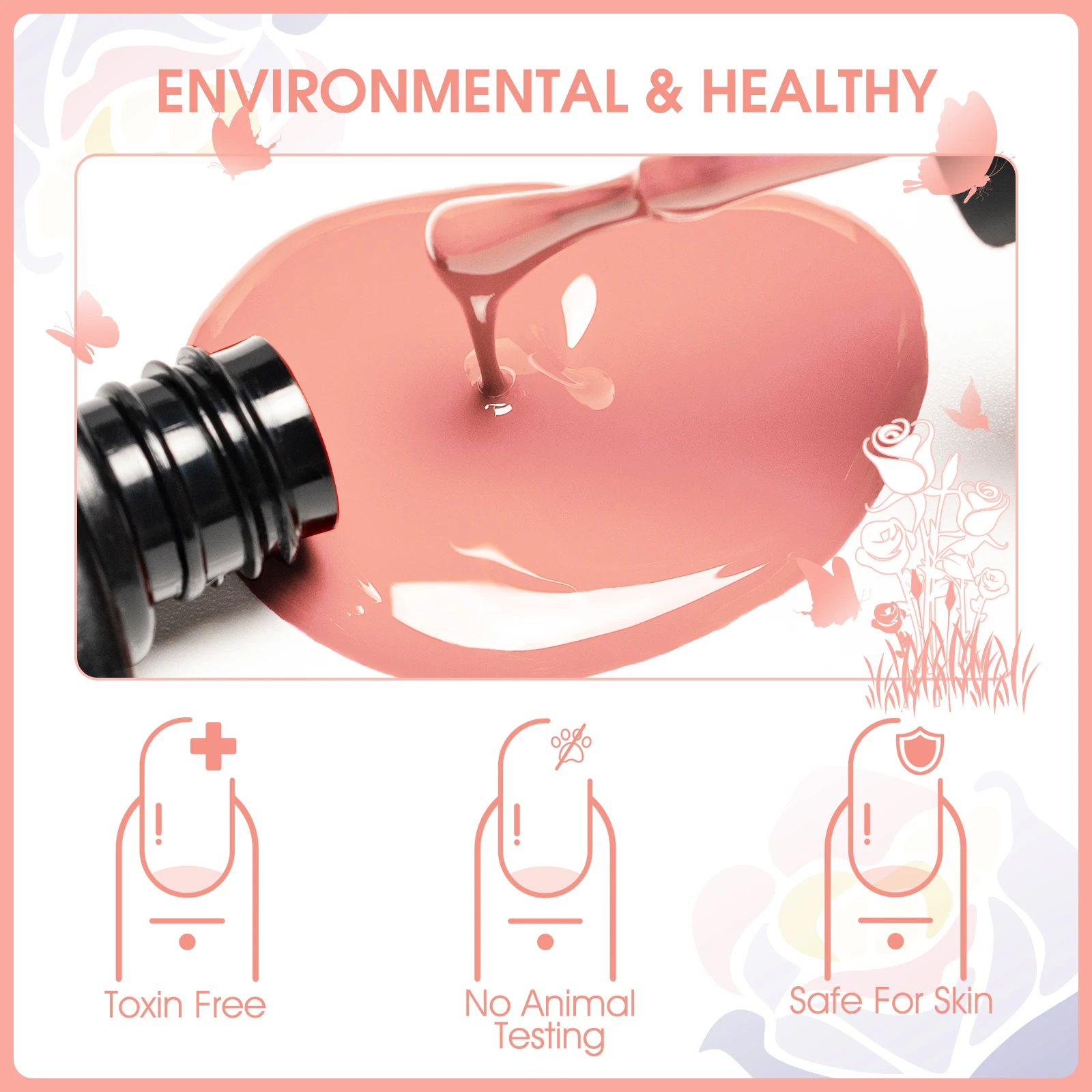 ROSALIND oem logo nails art fashion light colors gel polish set wholesale semi-permanent non toxic plain painting uv gel varnish