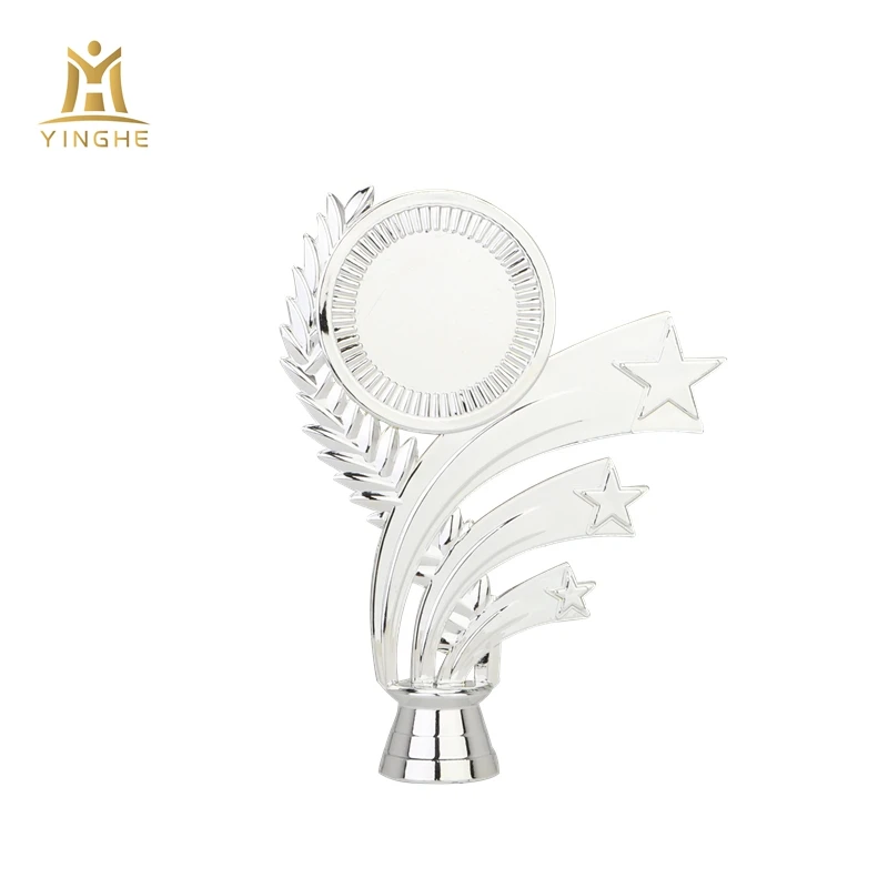 Custom plastic award silver trophies parts for champion