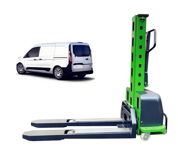 Vision high efficient semi electric stacker self lifting fork lift 500KG