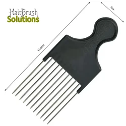 Custom 4 Pcs Fork Comb Peigne Black Fist Hair Metal Fan Afro Pick Man Comb Set For Hair Styling