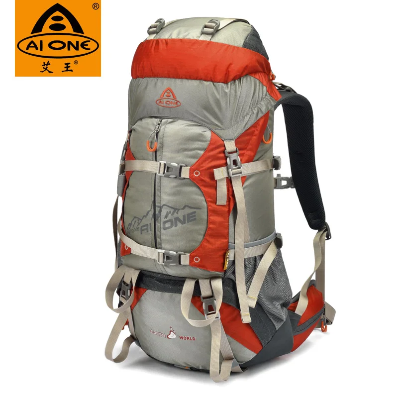 Custom  Trekking Camping Bag  50 L Waterproof Durable Outdoor Climbing bag Hiking Backpack