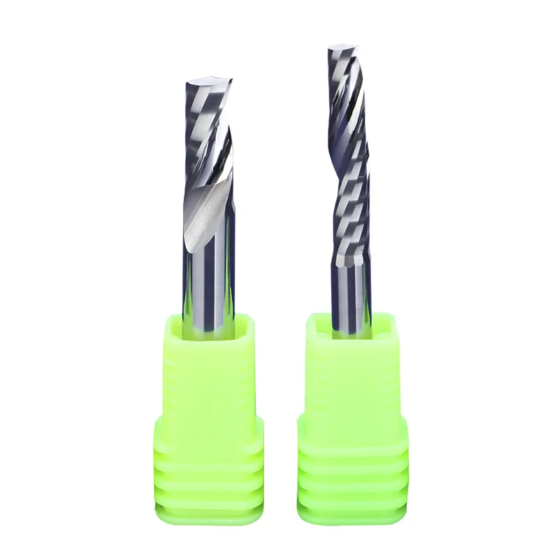 6mm single edge up cutting PVC acrylic woodworking carving tool CNC engraving machine imported tungsten steel milling cutter