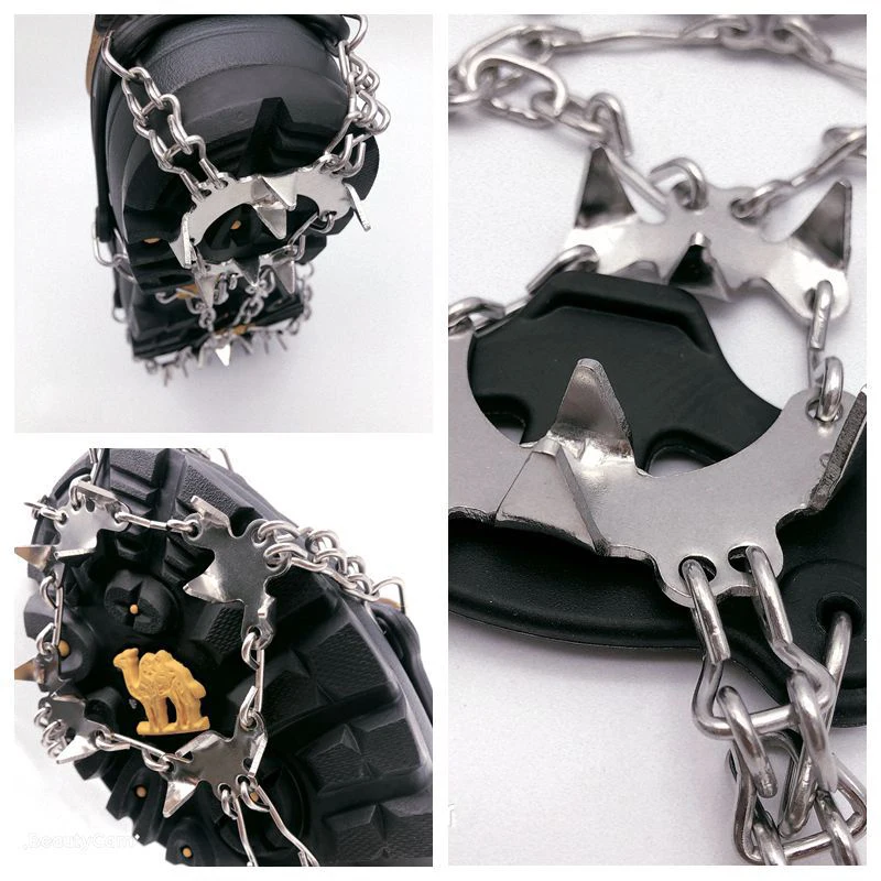 Hot Selling Crampons Ice Snow Grips Traction Cleats Shoes Grips with Anti Slip 19 Teeth Stainless Steel Spikes Shoes