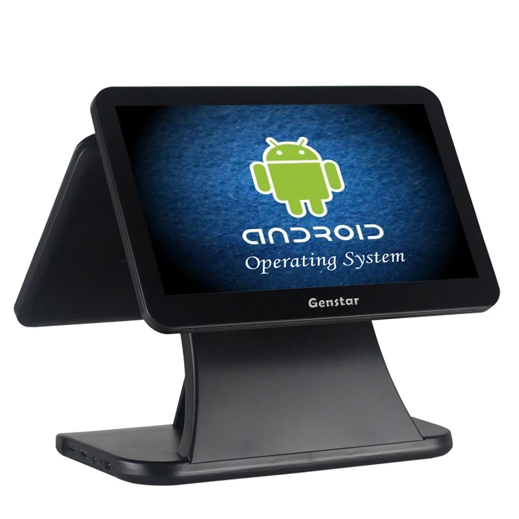 14 inch +13.3 inch touch screen pos system electronic cash register with camera