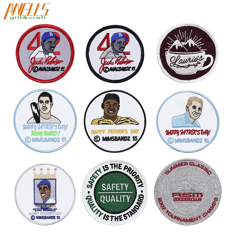 Large Custom Personalised Alphabet 3D Cool  Back  Blank Black Rocker Embroidered Badges Patches For Embroidery Wholesale