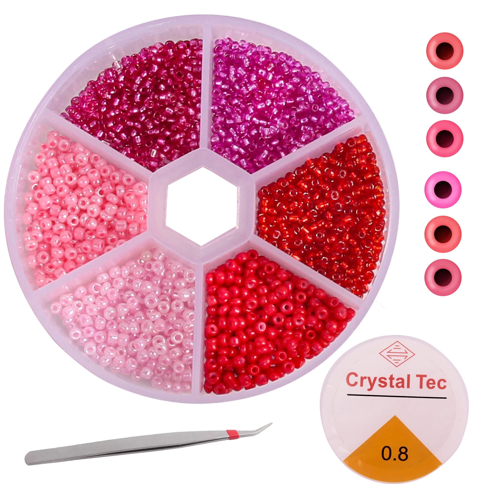 Candygirl 6 color loose glass beeds sets for DIY jewelry making 2mm DIY letter beads sets jewelry  bracelets beads wholesale