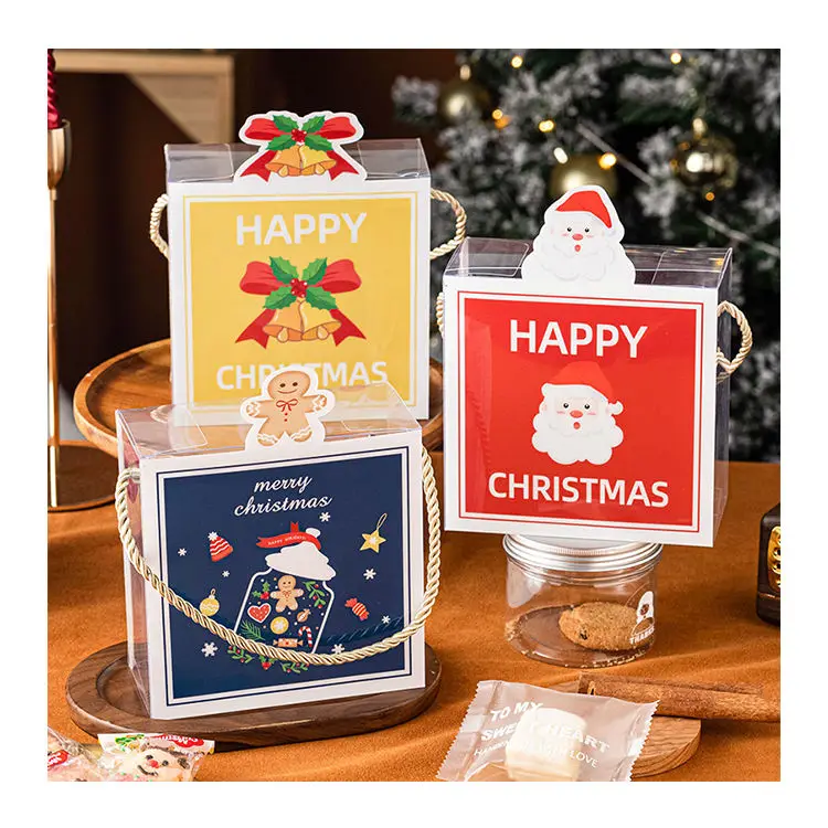 christmas gift box transparent plastic  box  ,Christmas plastic gift box with lid
