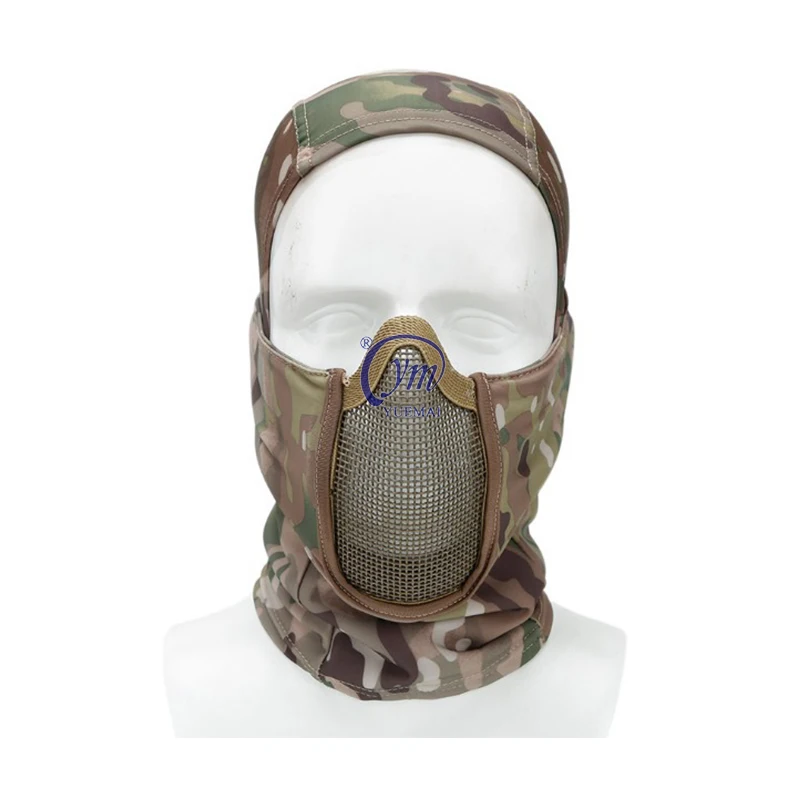 Ninja Tactical Mask with Full Face Protection for Outdoor Balaclava Mesh Mask