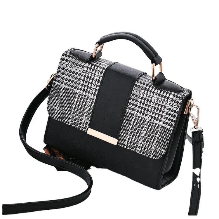
Hot Selling Wholesale Plaid Shoulder Bags Women Square Trendy One Shoulder Bag 