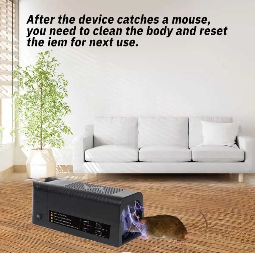 New Reusable Electric Rat Trap 1800V Shock Mice Trap Rodent Zapper Home Smart Pest Control Electrical Mouse Traps Kill Rodent