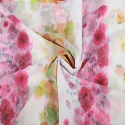 No MOQ Hot Selling Custom 100% Polyester Digital Printing Stretch Knitted Mesh Fabric