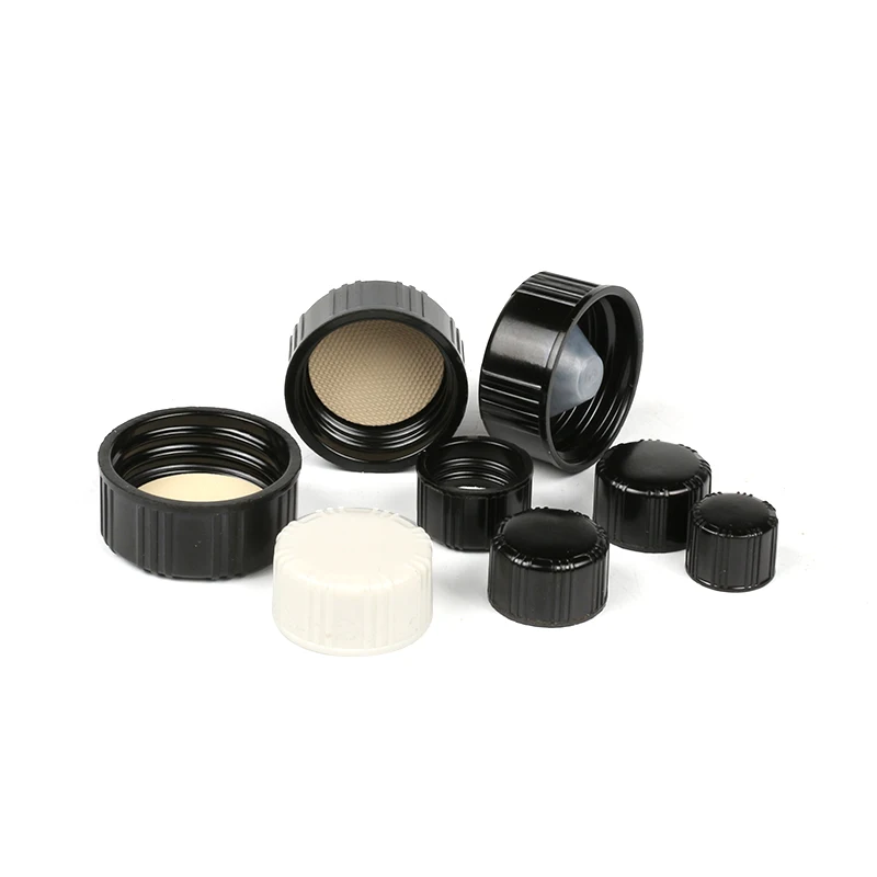 18mm/20mm/22mm/24mm/28mm/33mm Black Plastic Phenolic Lid High Quality PTFE Faced Silicon Septa Liner