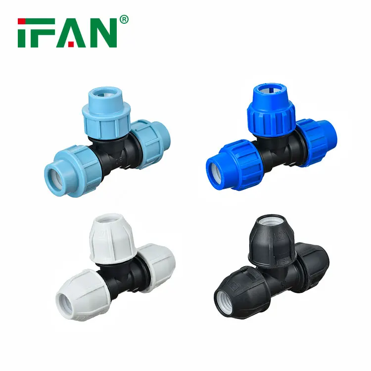 IFAN  factory price PN16 20-110mm big size full type PEHD fitting PP Compression PP fast connector for agriculture water supply